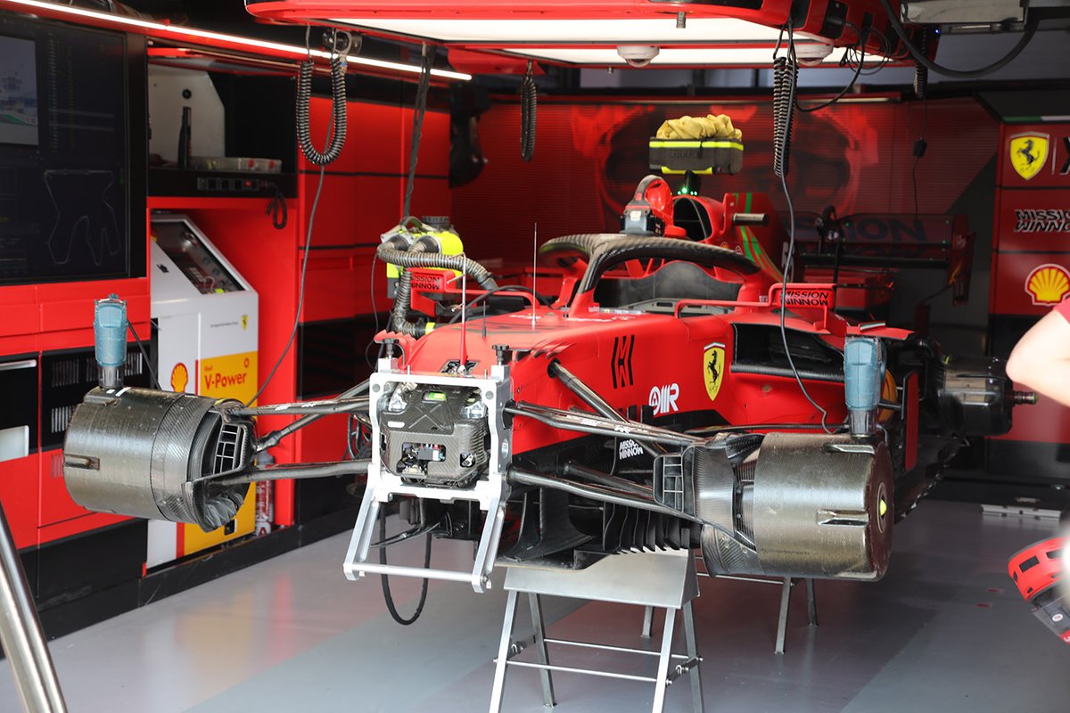 Ferrari SF21 in the garage