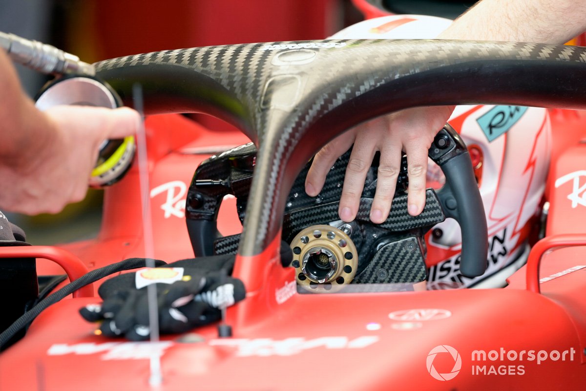 Steering wheel for Charles Leclerc, Ferrari SF21