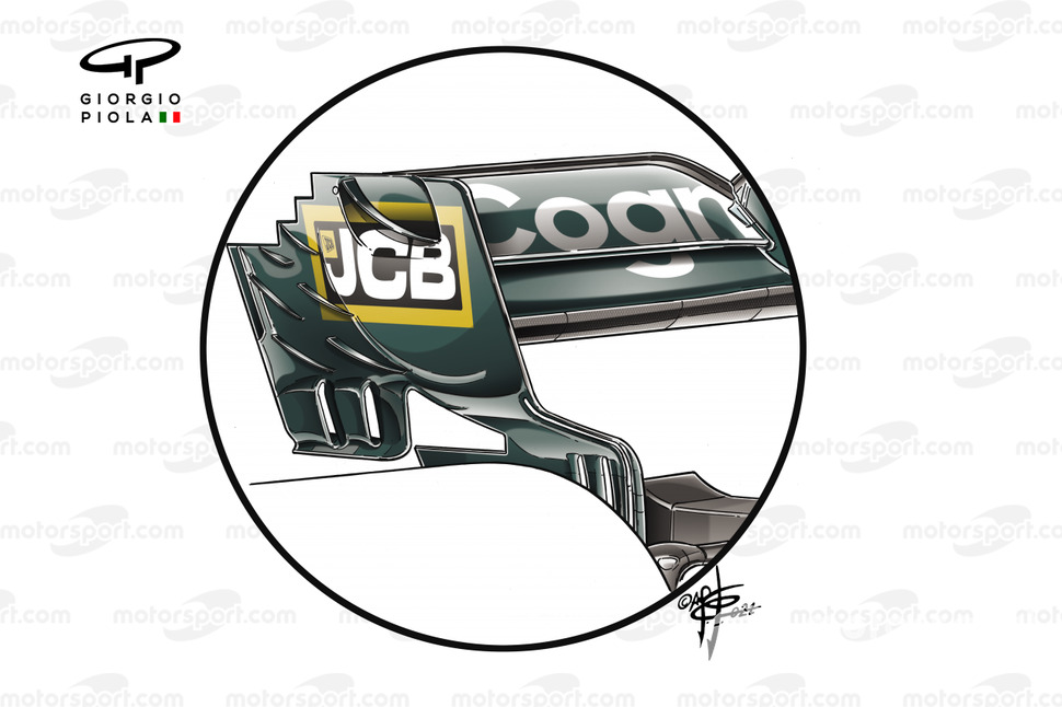 Aston Martin AMR21 rear end plate