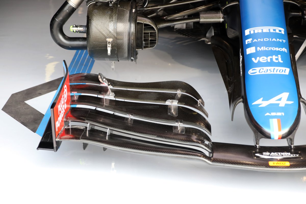 Alpine A521 front wing detail
