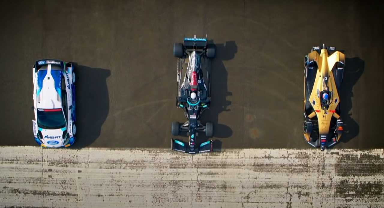 Top Gear's drag race between WRC, F1 and Formula E is predictable but still spectacular