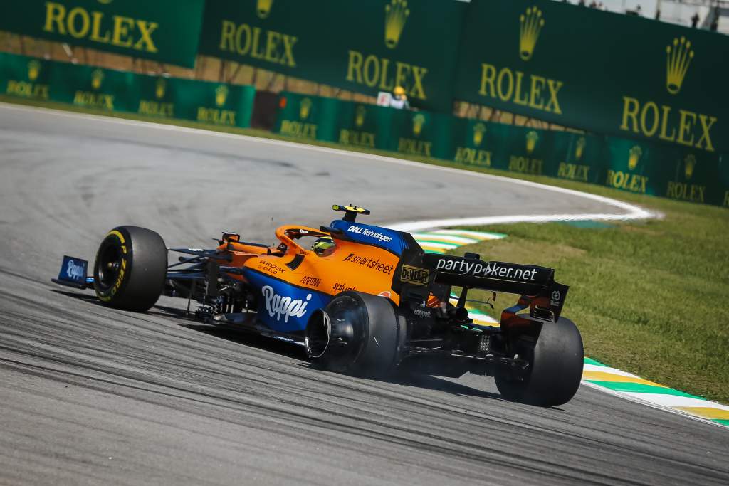 Lando Norris McLaren F1 Reifenpanne