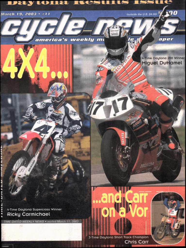 Back To The Financial, A Go Back To Daytona: Component 7, 2002-2003-- MotoAmerica
