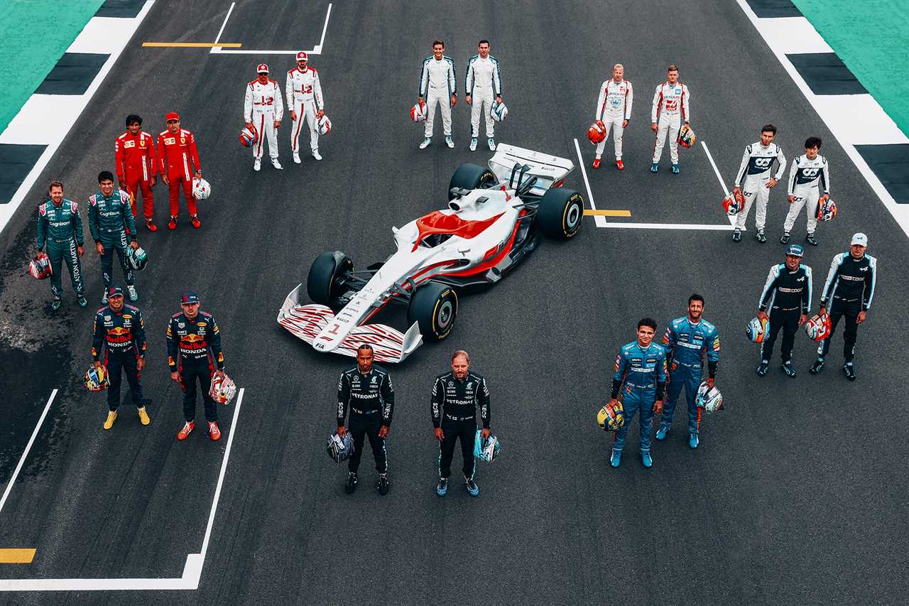 2022 F1 car Silverstone grid 3