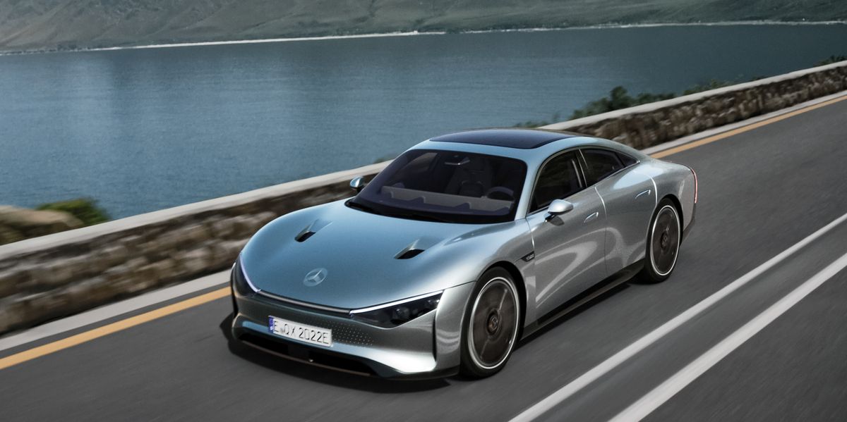 Mercedes Vision EQXX Concept is a slim sedan with a range of 620 miles