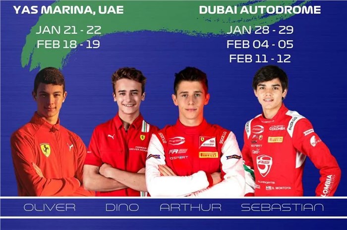 Driver of the Mumbai Falcons 2022 Formula Regional Asia