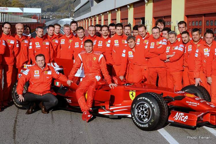 red ferrari mugello test