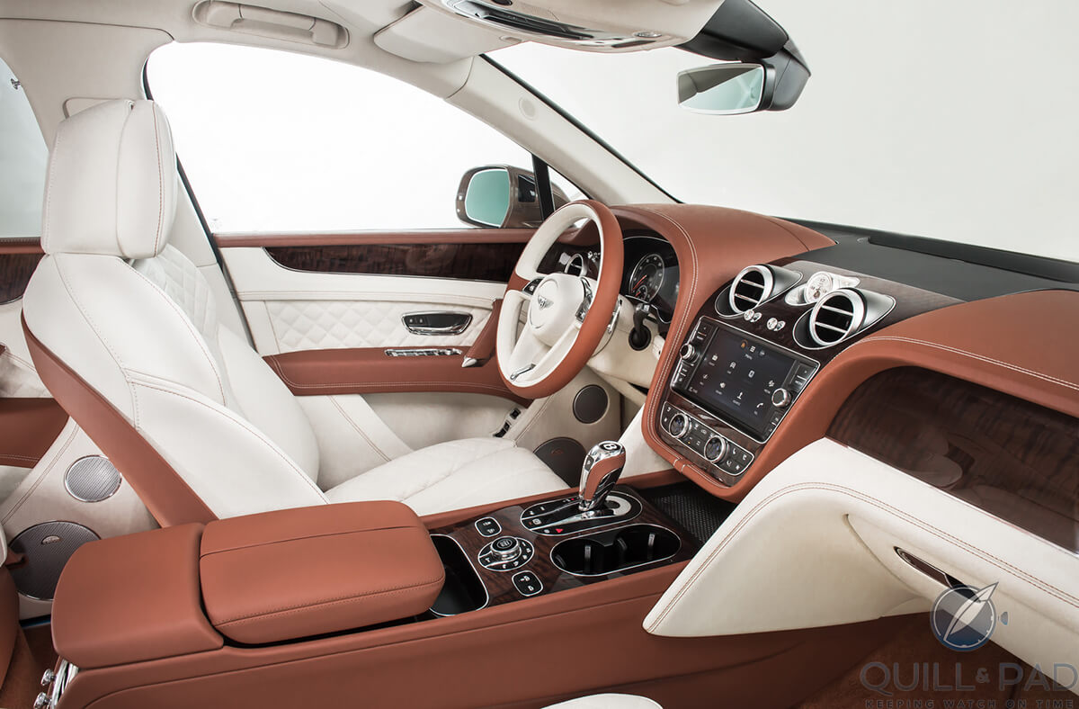 Plüschlederausstattung des Bentley Bentayga