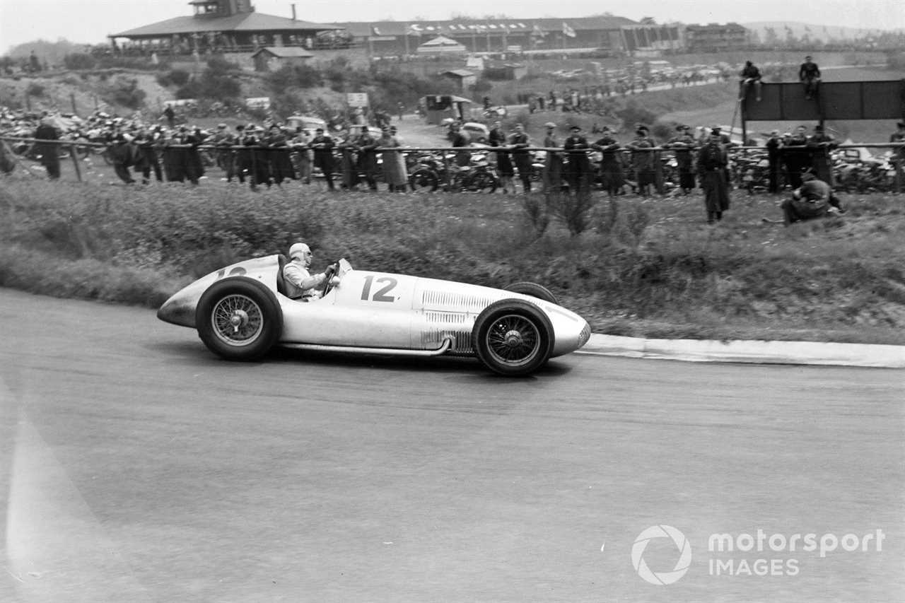 Rudolf Caracciola charging to victory at the 1939 German GP