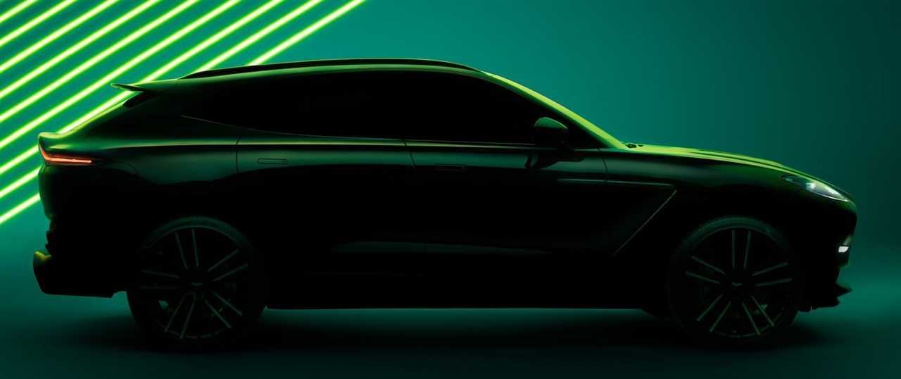The performance variant of the Aston Martin DBX teased: