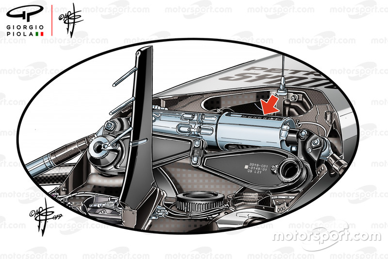 Front suspension detail Mercedes AMG F1 W10