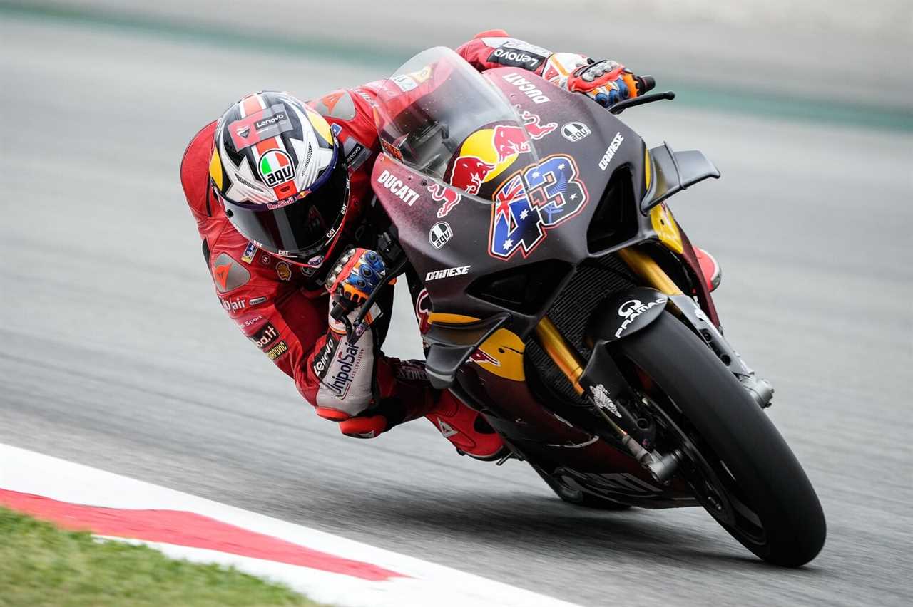 A view of a rider for the Ducati Lenovo Team