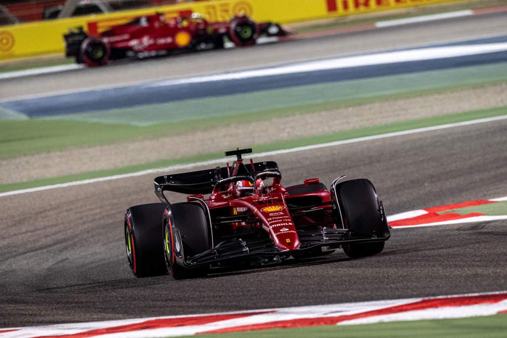 Charles Leclerc Carlos Sainz Ferrari F1 Bahrain GP