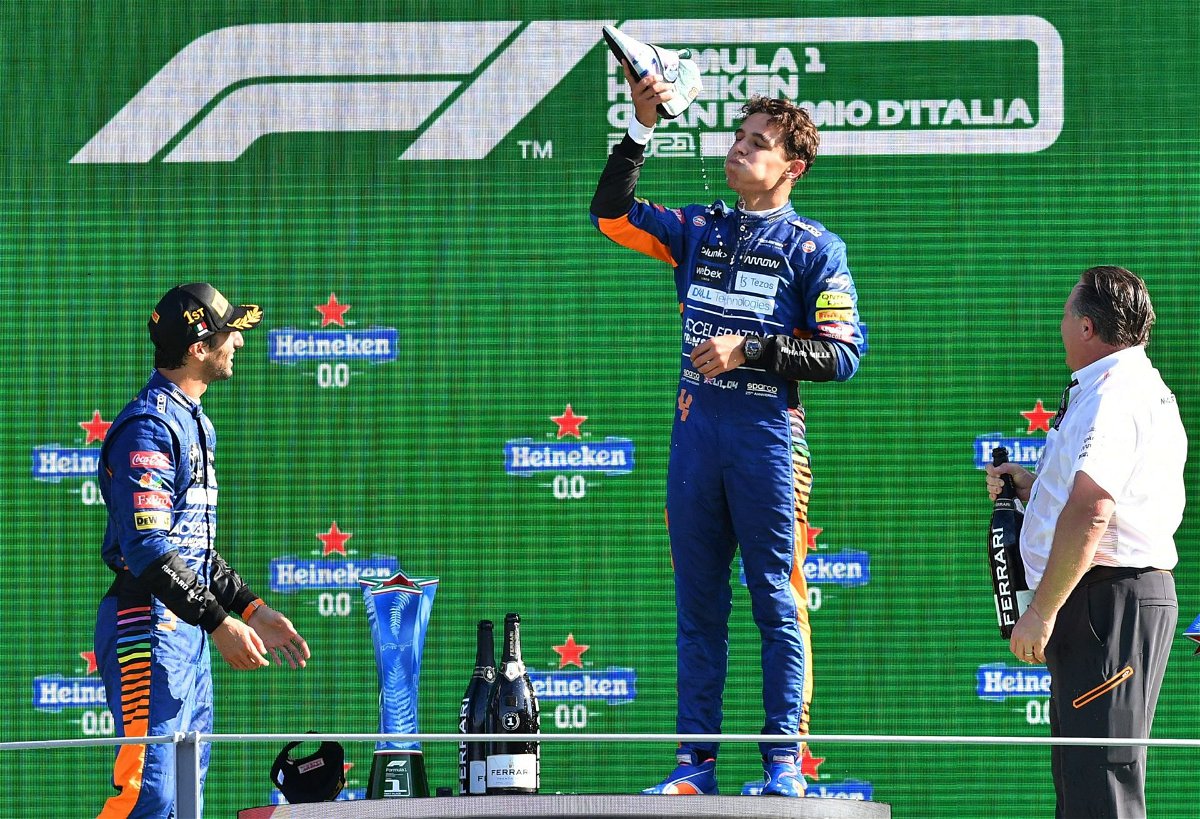 Lando Norris Reveals 2022 Shoey Bet With Daniel Ricciardo Post ‘Disgusting’ Monza F1 Podium