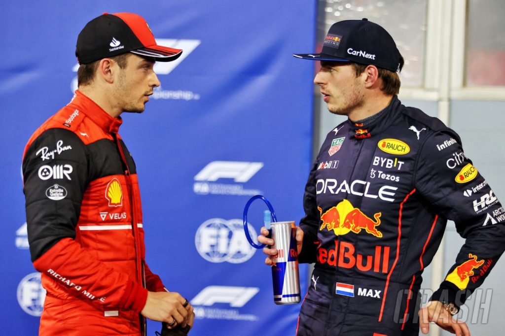 Max Verstappen and Charles Leclerc