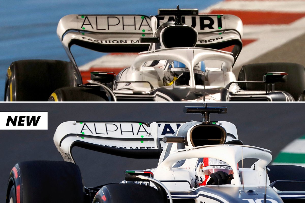 AlphaTauri AT03 rear wing comparison