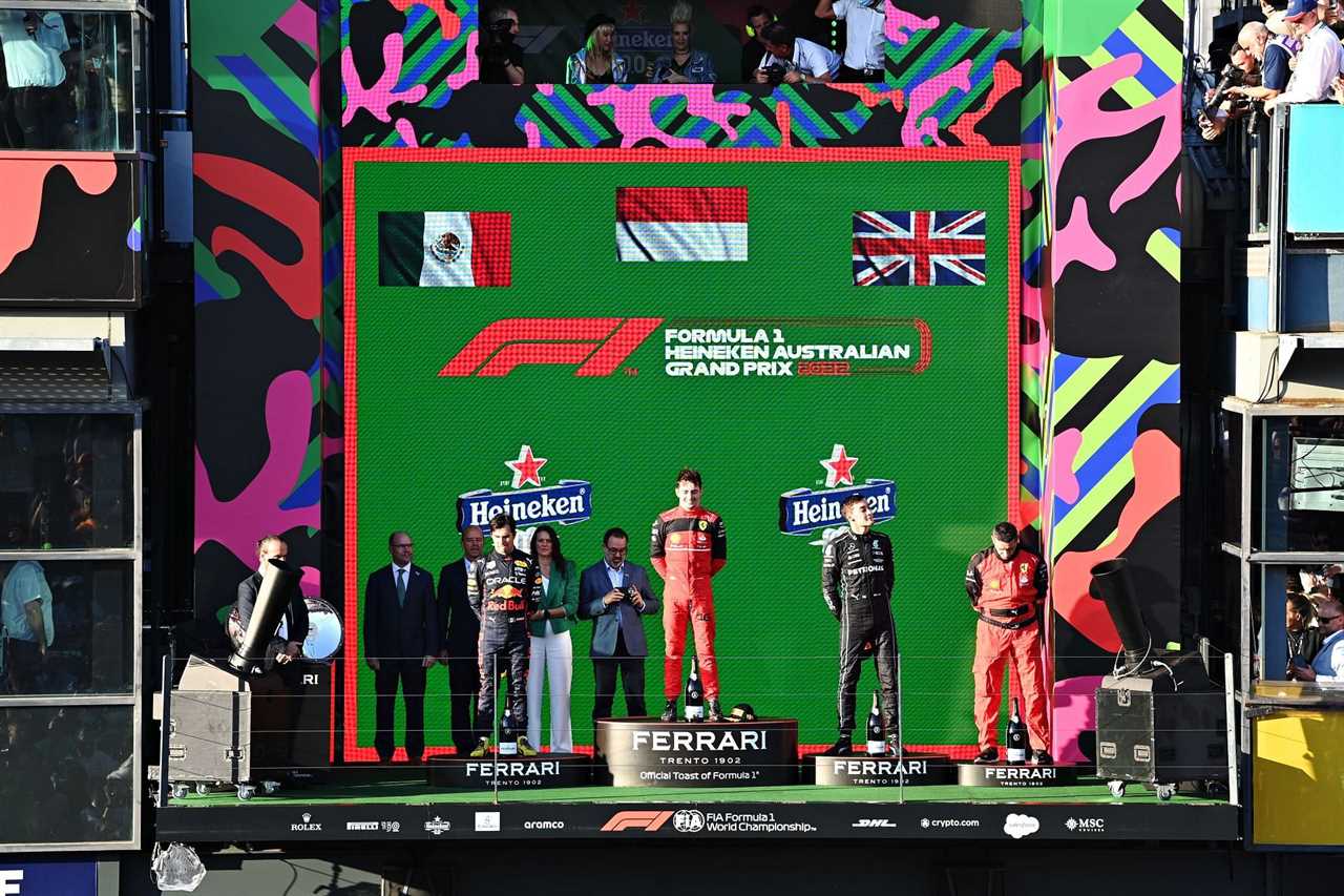 F1 Grand Prix of Australia Podium Celebrations