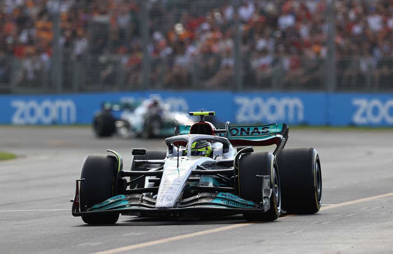 Lewis Hamilton (44) Mercedes W13 at 2022 Australian GP