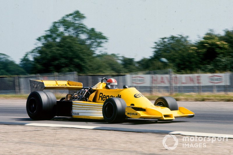 Renault introduced turbo-charging to F1 with its 1977 RS01, driven here by Jean-Pierre Jabouille at the British GP