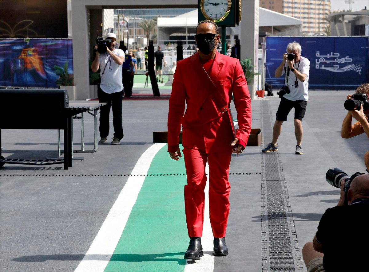 F1 Fans Go Crazy as Lewis Hamilton Arrives at Jeddah Flaunting an Absolutely Stunning Red Outfit