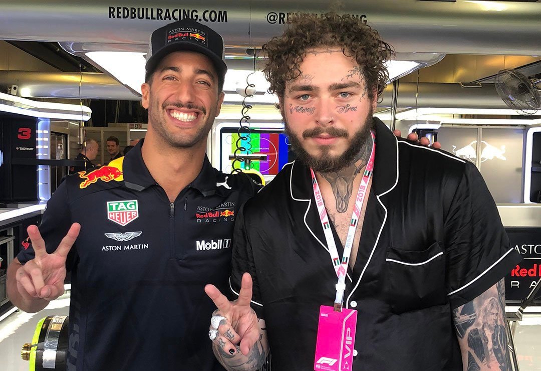 WATCH: Post Malone Pulls Off Daniel Ricciardo's Classic Shoey Celebration Amidst Wild Roar From F1 Fans in Miami