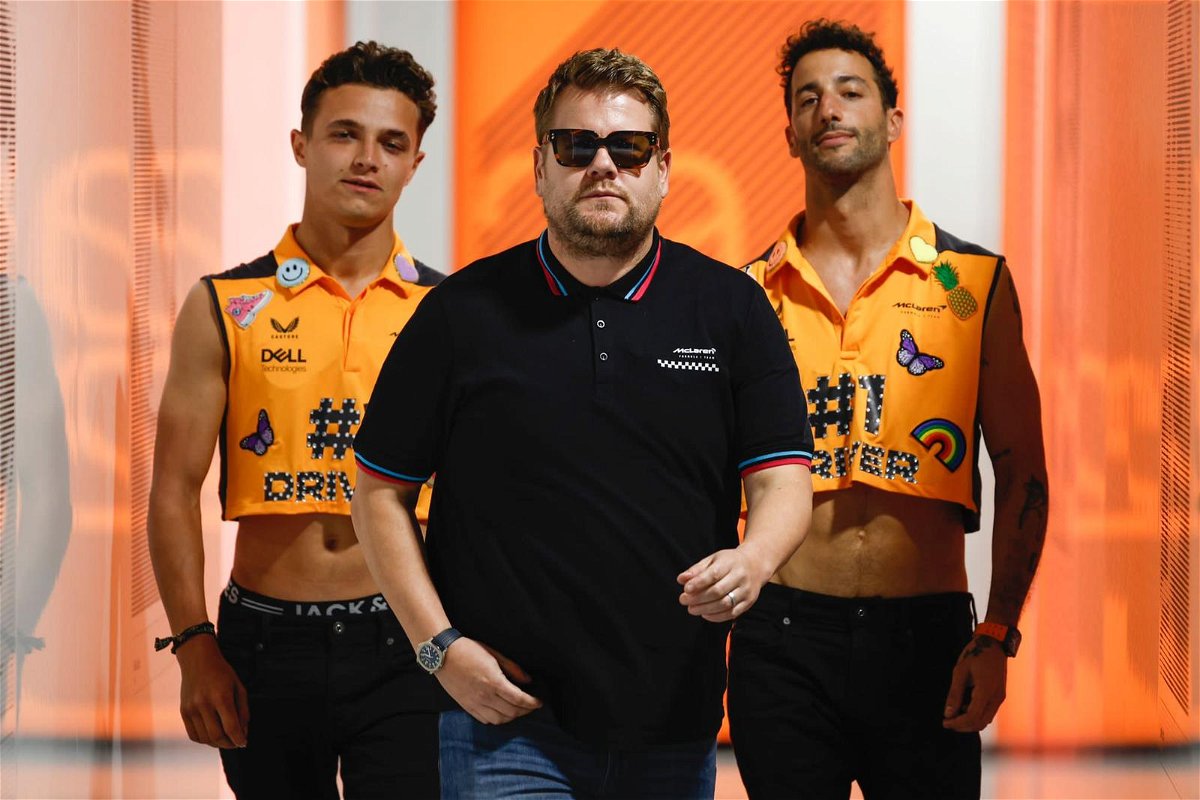 McLaren F1 Fans Out of Words as Norris & Ricciardo Show Up With Bizarre Crop Tops to Miami Alongside James Corden