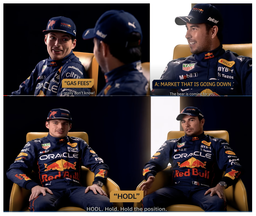 Oracle Red Bull Racing Drivers Max Verstappen and Sergio Pérez Take a Ride to Become Crypto Insiders With Bybit
