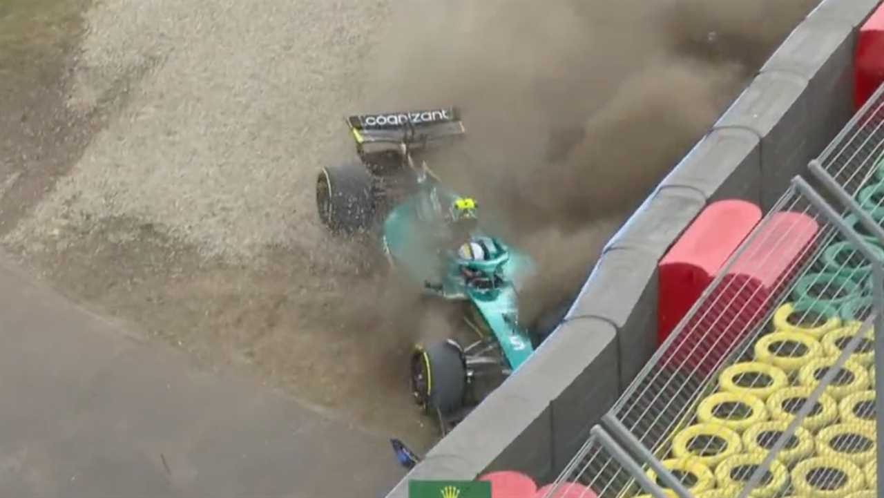 F1 News: Sebastian Vettel Crashes His Aston Martin Out Of FP3