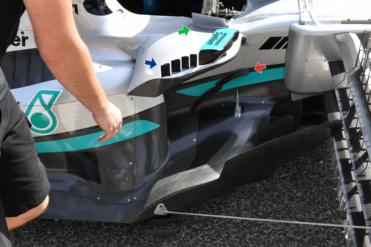 Mercedes W13 chassis canards