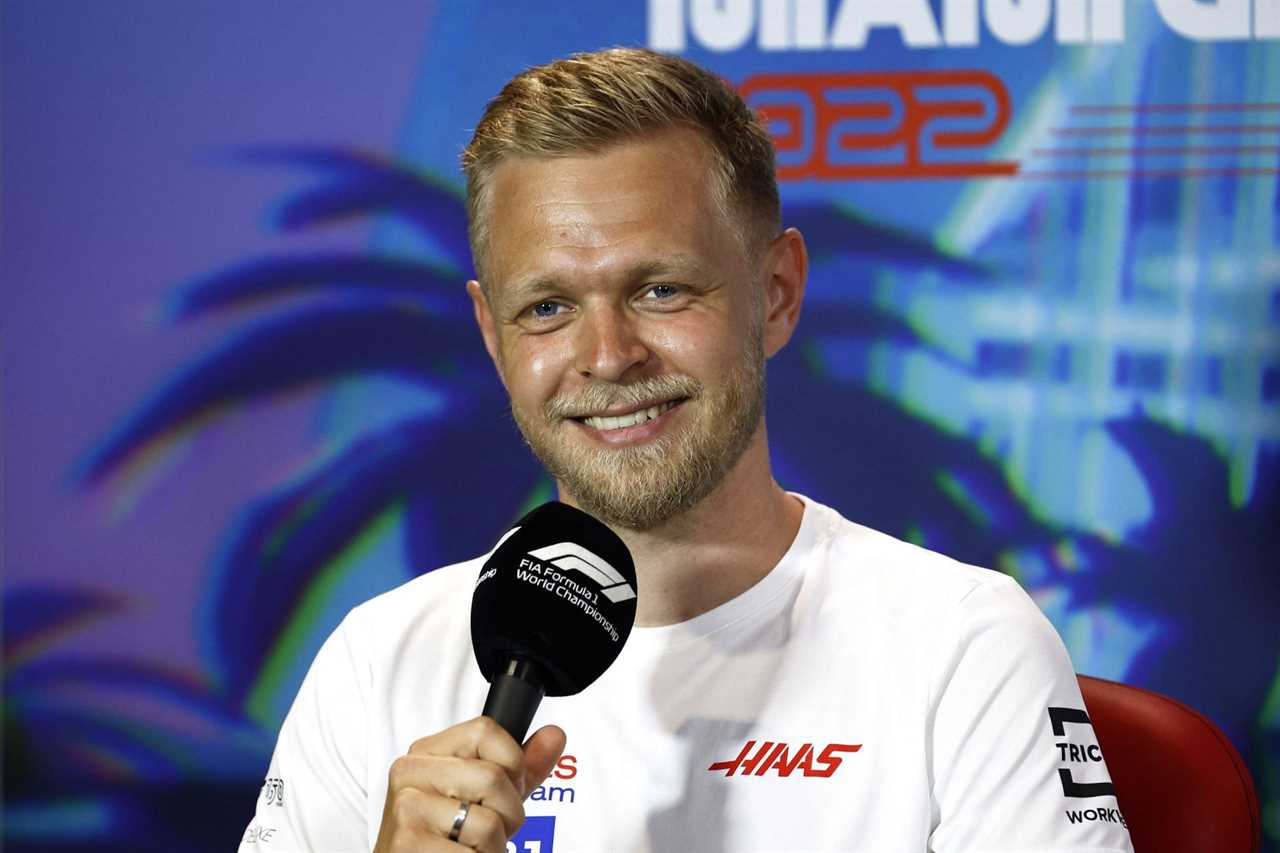 Kevin Magnussen talks in the Drivers' Press Conference before practice ahead of the F1 Grand Prix of Miami (Photo by Jared C. Tilton/Getty Images)