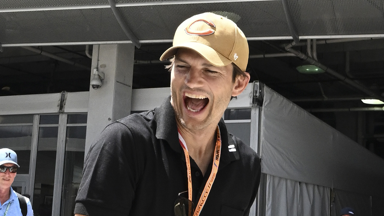 IndyCar driver takes Ashton Kutcher for a 140 mph thrill ride and doesn't know who he is