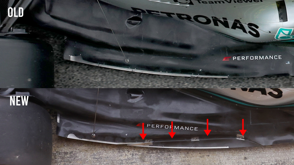Mercedes F1 close comparison
