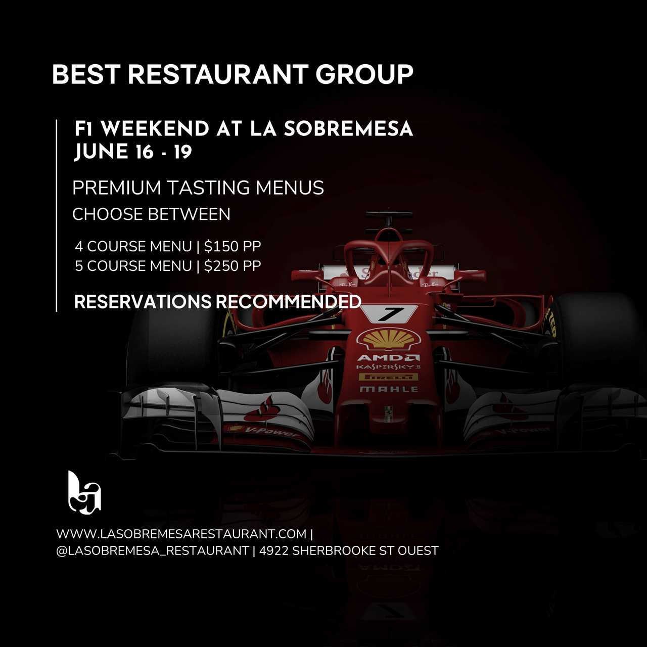 La Sobremesa BRG F1 weekend ENG