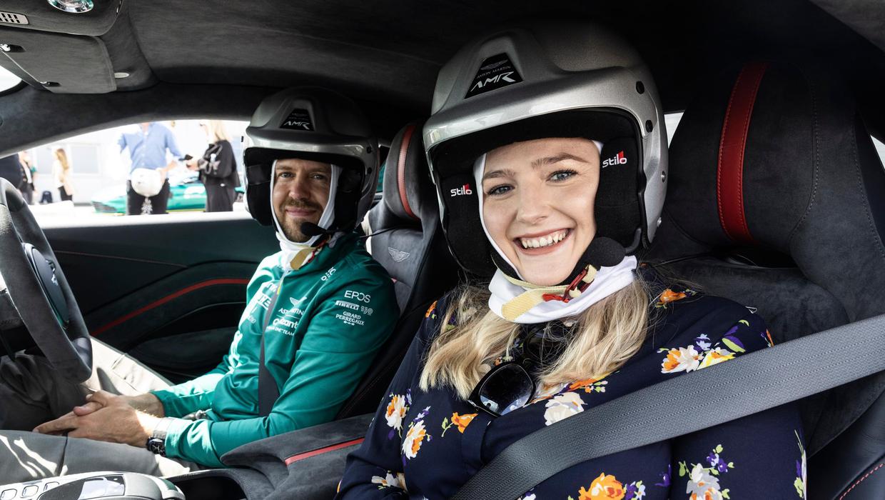 Watch: Sebastian Vettel learns about 'hitting the diff' ahead of F1 Aston Martin experience pit-stopping in Belfast