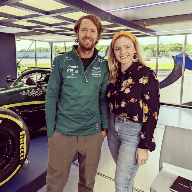 Sebastian Vettel and Niamh Campbell