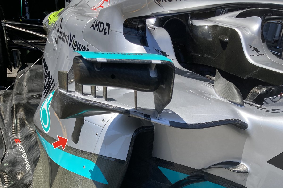 Mercedes W13 mirror detail