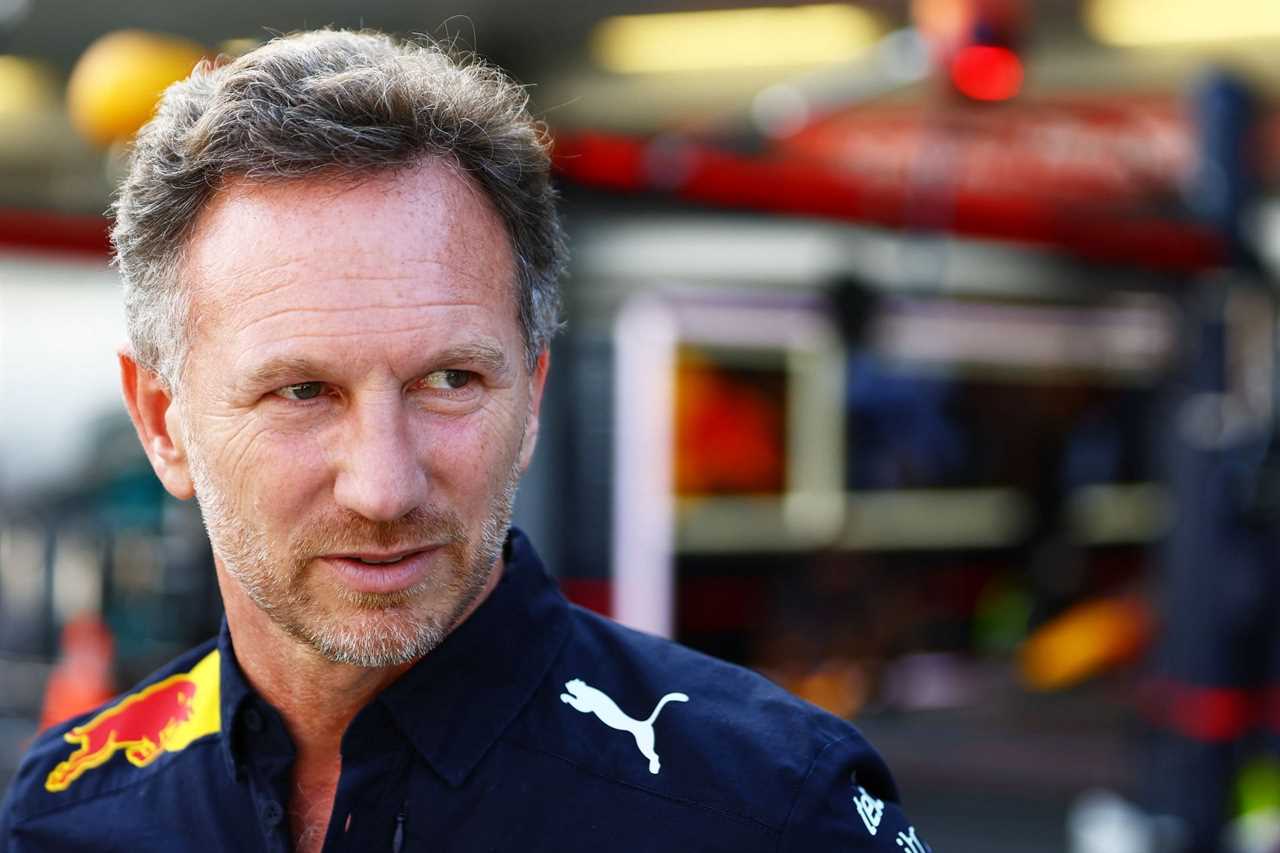 Red Bull team principal Christian Horner in the pit lane ahead of qualifying for the 2022 F1 Azerbaijan GP (Photo by Mark Thompson/Getty Images)