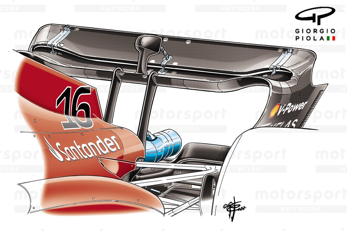 Ferrari F1-75 rear wing Azerbaijan GP