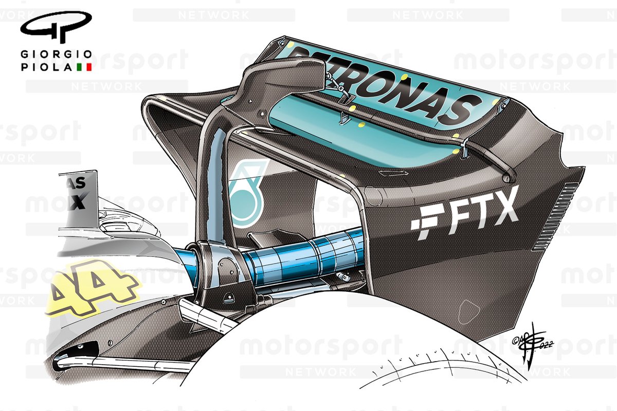 Mercedes W13 rear wing