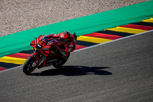 Pecco Bagnaia takes his third pole position of the season in qualifying for the German GP at the Sachsenring.