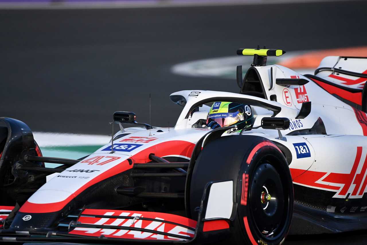 JEDDAH STREET CIRCUIT, SAUDI ARABIA - MARCH 26: Mick Schumacher, Haas VF-22 during the Saudi Arabian GP at Jeddah Street Circuit on Saturday March 26, 2022 in Jeddah, Saudi Arabia. (Photo by Mark Sutton / LAT Images)