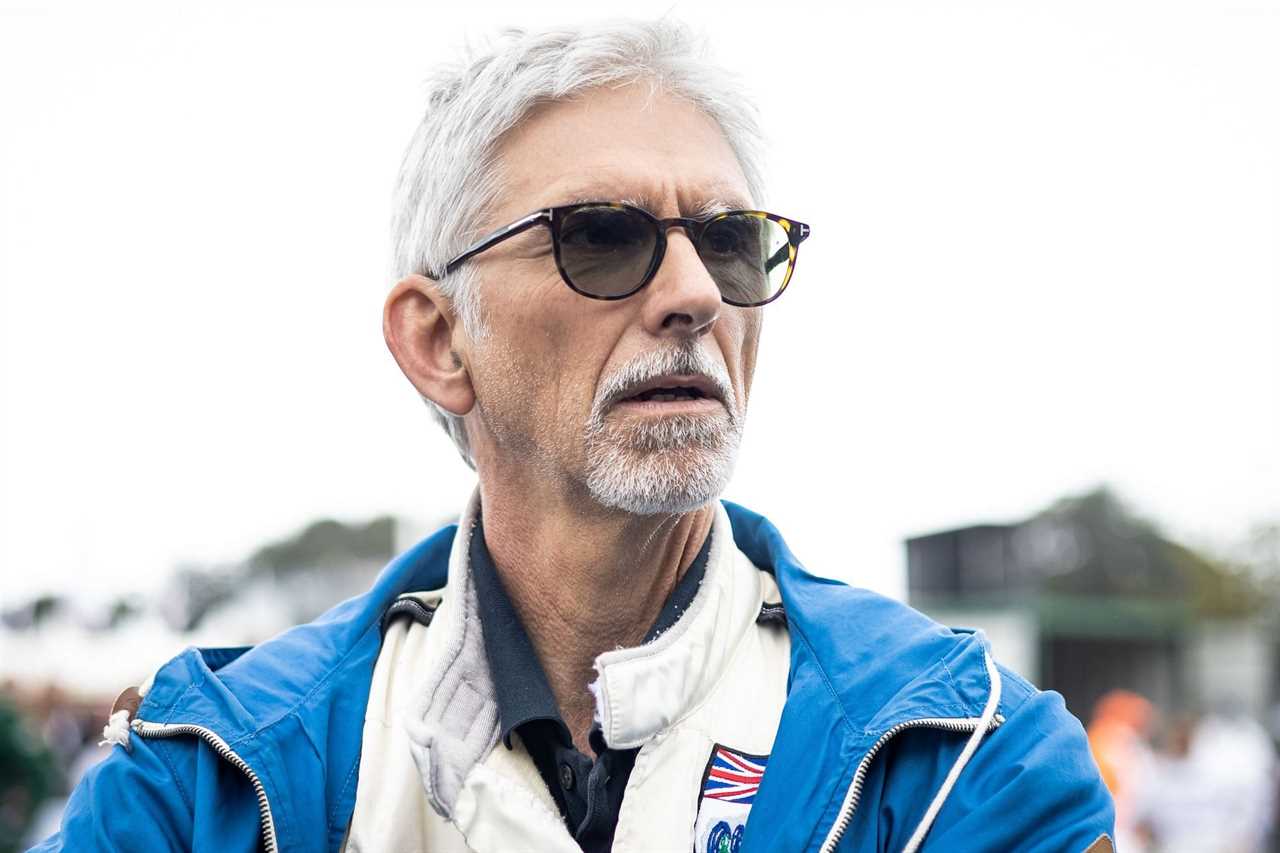 Damon Hill looks on during the Goodwood Festival of Speed at Goodwood on July 10, 2021 in Chichester, England. (Photo by James Bearne/Getty Images)