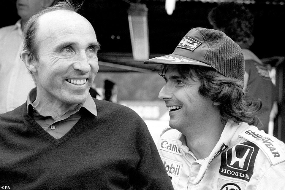 Piquet, pictured with Frank Williams, made offensive comments about Nigel Mansell and the Briton's wife when they were team-mates at Williams