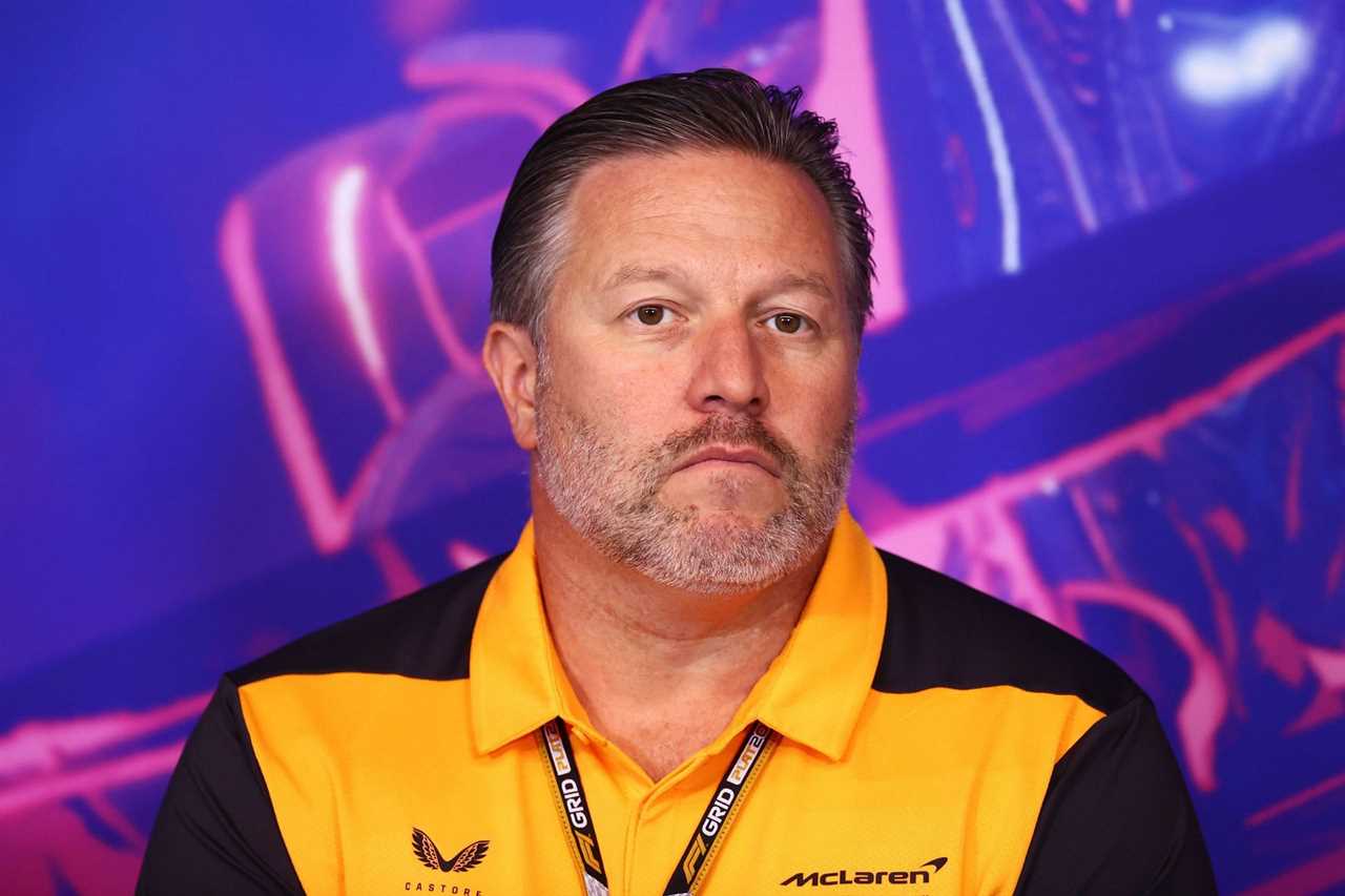 McLaren chief executive officer Zak Brown looks on in the Team Principals' Press Conference before final practice ahead of the F1 Grand Prix of Canada at Circuit Gilles Villeneuve on June 18, 2022, in Montreal, Quebec. (Photo by Dan Istitene/Getty Images)