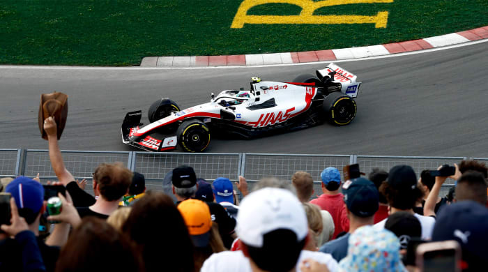 Mick Schumacher in a Haas car