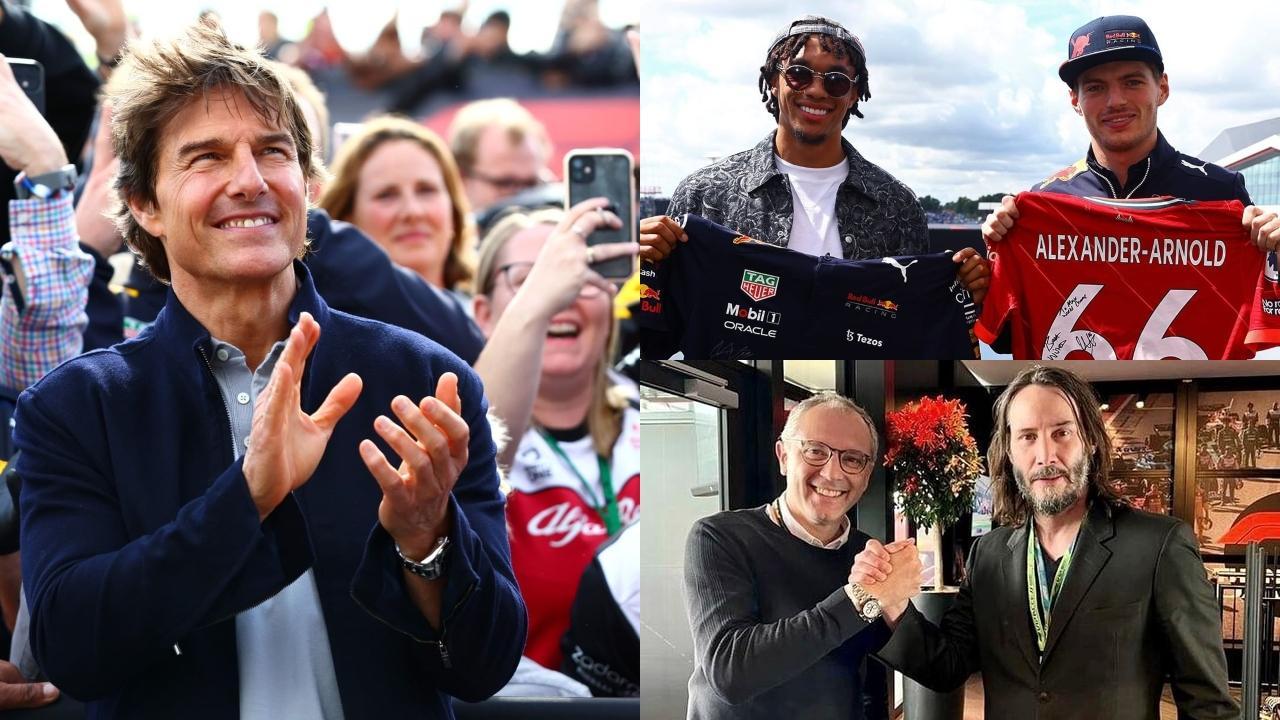 A collage of stars at F1 British GP