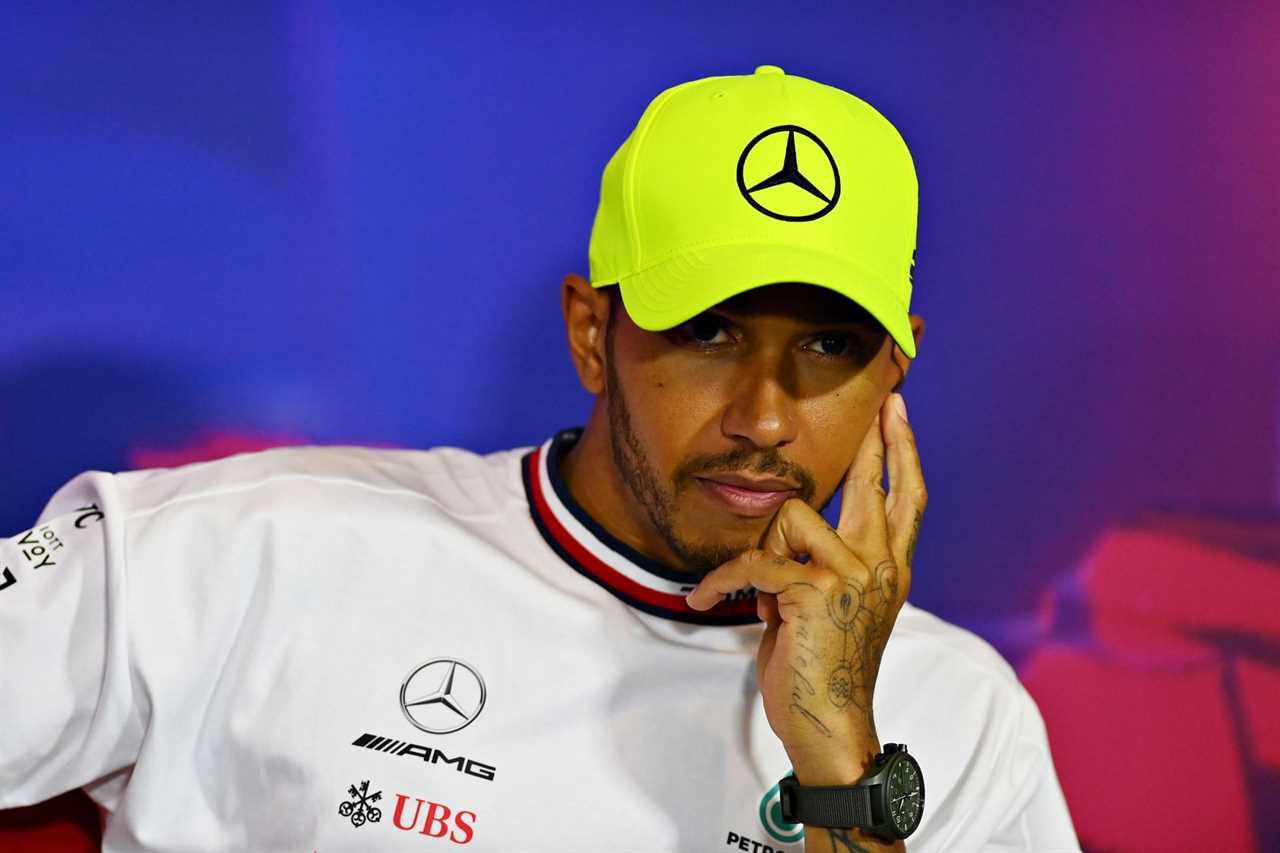 Lewis Hamilton talks in the drivers' press conference following the F1 Grand Prix of Great Britain at Silverstone on July 03, 2022, in Northampton, England (Photo by Dan Mullan/Getty Images)