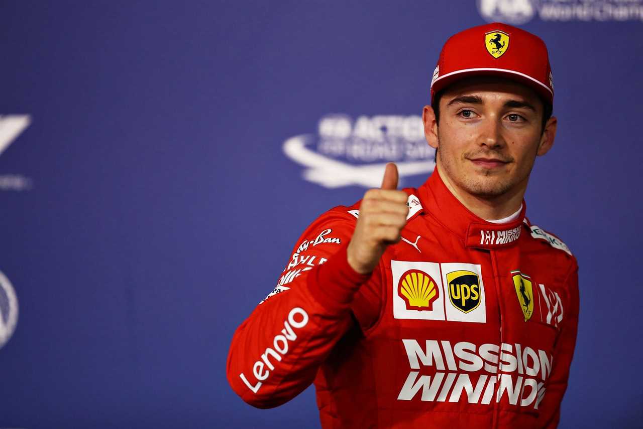 Charles Leclerc after securing pole position during the 2022 F1 Grand Prix of Bahrain - Qualifying