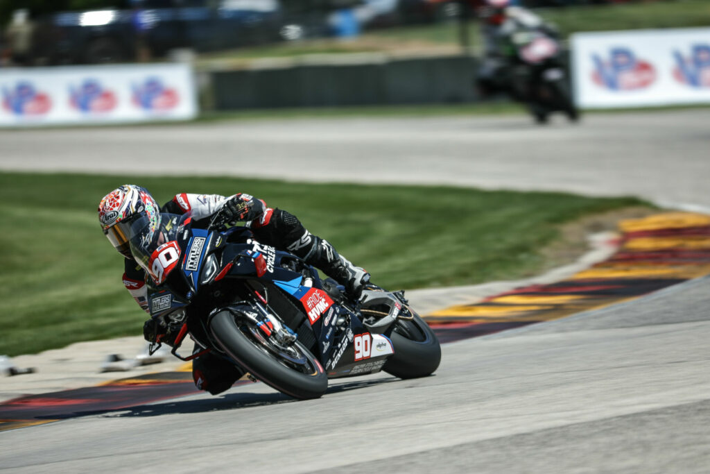 Zac Schumacher (90). Photo by Brian J. Nelson, courtesy Tytlers Cycle/RideHVMC Racing.