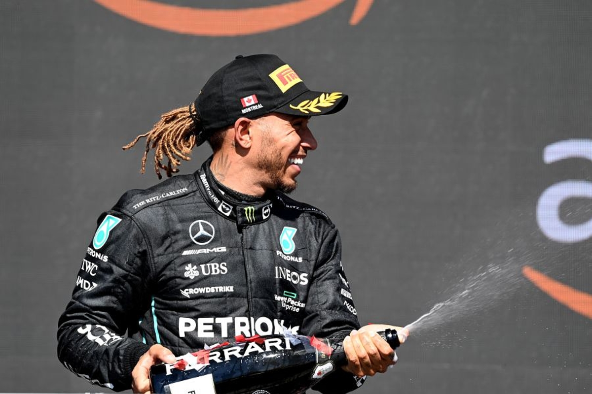 Lewis Hamilton was in extending F1 win record